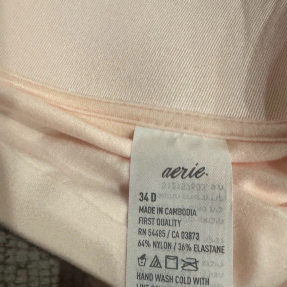 Aerie Sunnie Wireless Lightly Lined Bra Ballet Pink NWT 34D - Picture 9 of 9